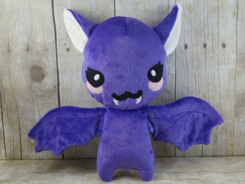 Bat Stuffed Animal Purple Minky Bat Plush
