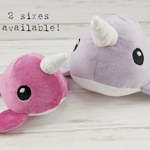 Custom Narwhal Plush - Unicorn of the Sea - 2 Sizes Available!