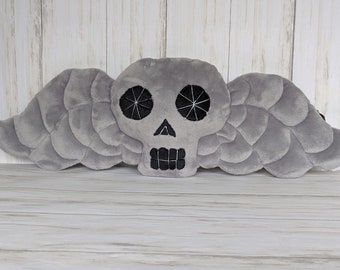 Death's Head Pillow Plush - Headstone Marker Plush