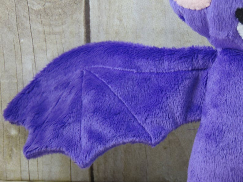 Bat Stuffed Animal Purple Minky Bat Plush