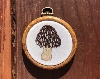 Morel Mushroom Embroidery