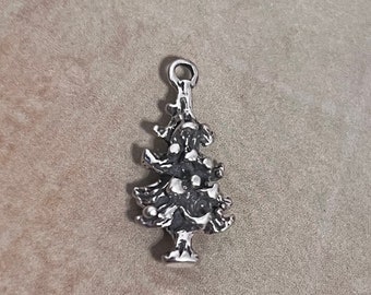 Pine Tree Sterling Silver 3D Charm for Charm Bracelet