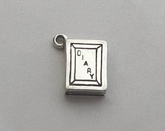 Diary Sterling Silver 3D Charm for Charm Bracelet