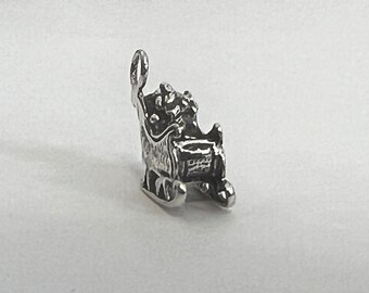 Santa's Sleigh Sterling Silver 3D Charm for Charm Bracelet