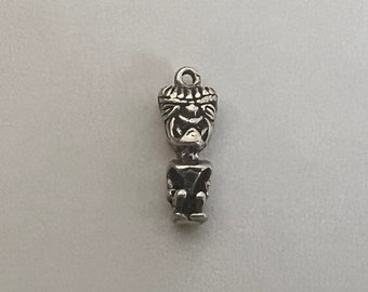 Tiki Sterling Silver 3D Charm for Charm Bracelet