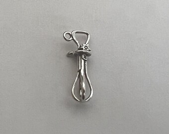 Egg Beater Sterling Silver 3D Charm for Charm Bracelet