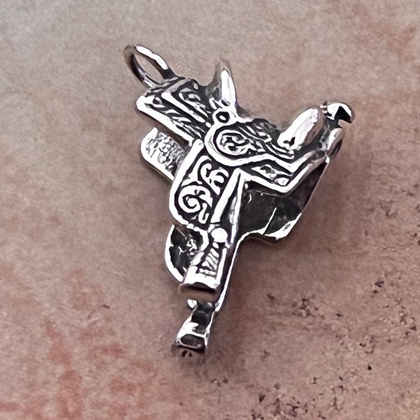 Saddle Sterling Silver 3D Charm for Charm Bracelet