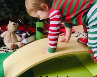 Handmade rocking board/rocker board/ balance /curvy /wobble board...made in Rhode Island! (By one guy)