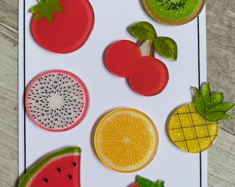 Broche Fruit Pailletée