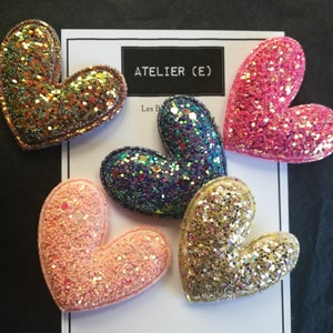 Glitter Heart Brooch