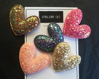 Glitter Heart Brooch