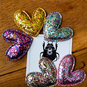 Glitter Heart Brooch