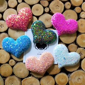 Glitter Heart Brooch