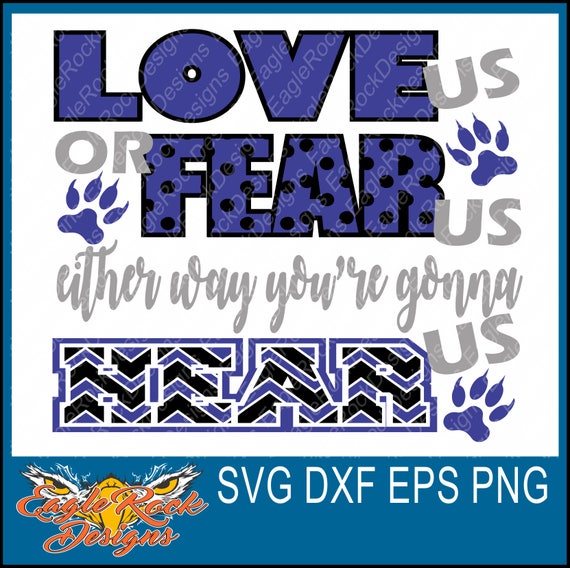 Wolves Love Us Fear Us Svg Dxf Eps Png Cut File Paw Etsy