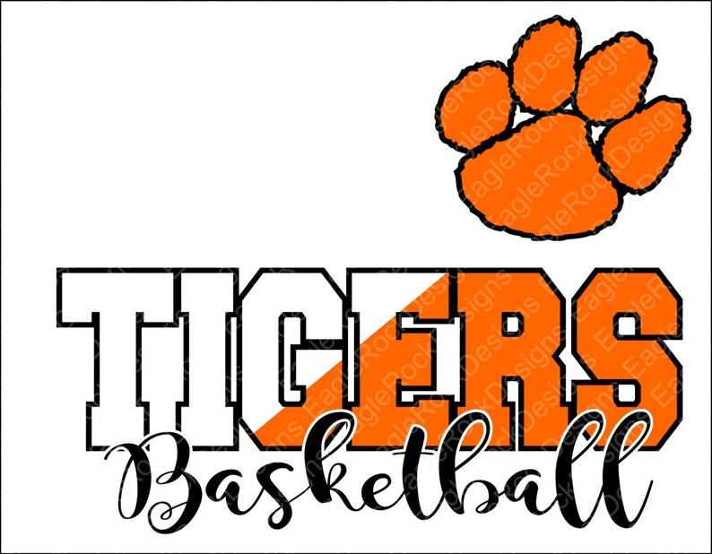 Tigers Basketball Svg Dxf Eps Png Cut File Tigers Etsy