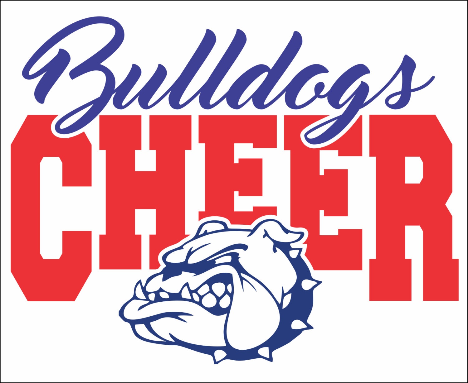 Bulldogs Cheer SVG DXF EPS Cut File for Cameo and Cricut ...