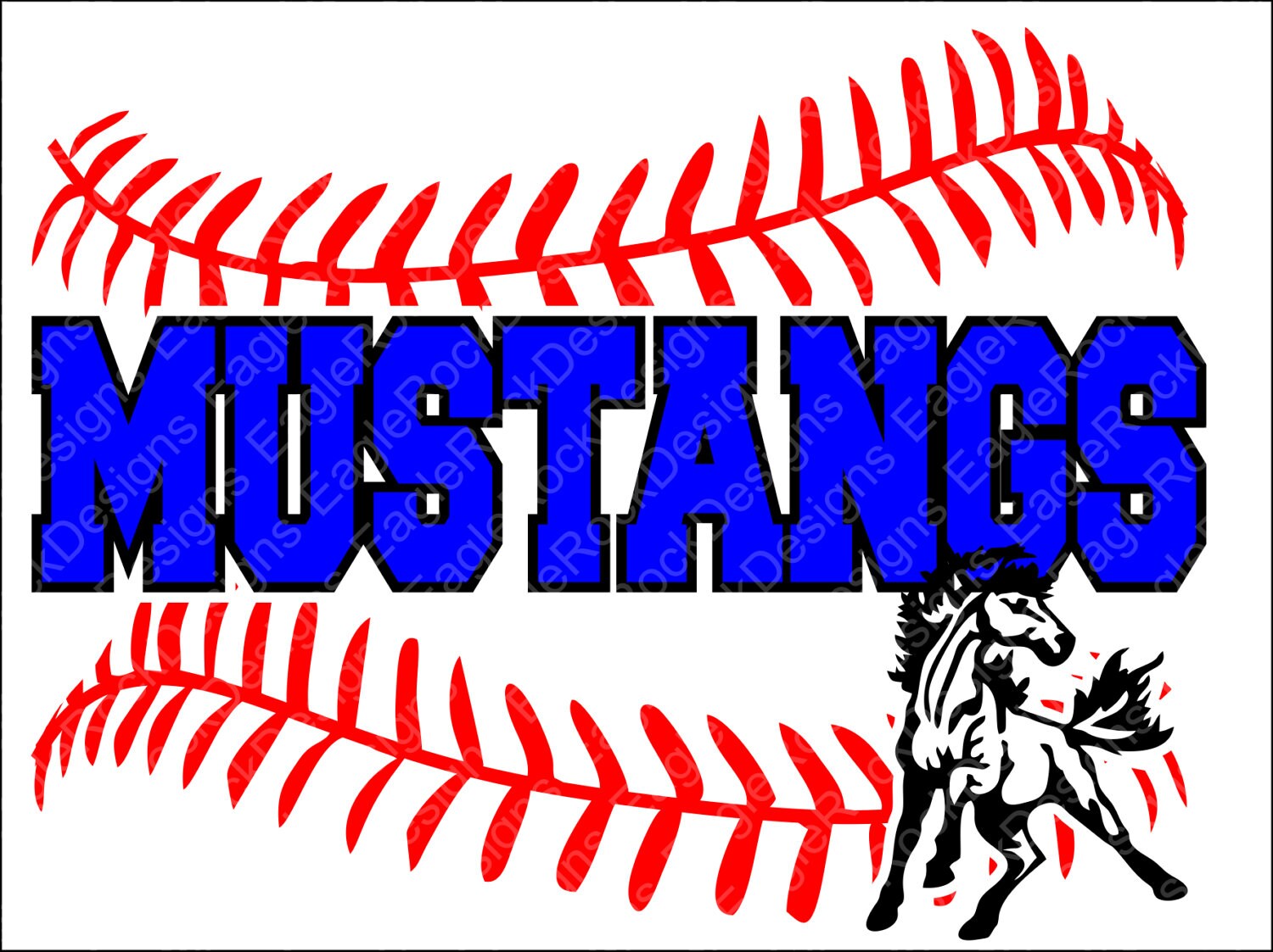 Mustangs Baseball Softball SVG DXF EPS Png Cut File for Etsy