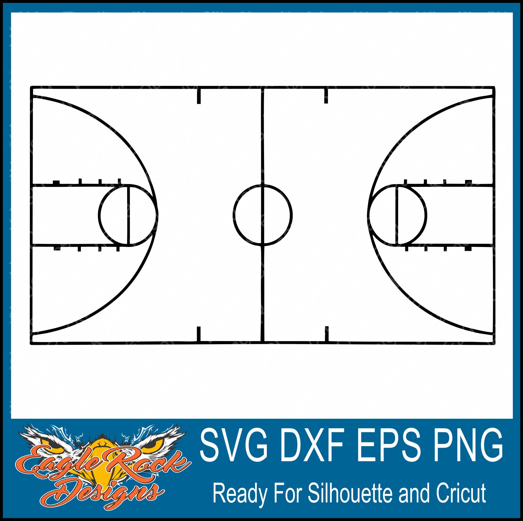 Basketball Court SVG DXF EPS Cut File Basketball Clip Etsy