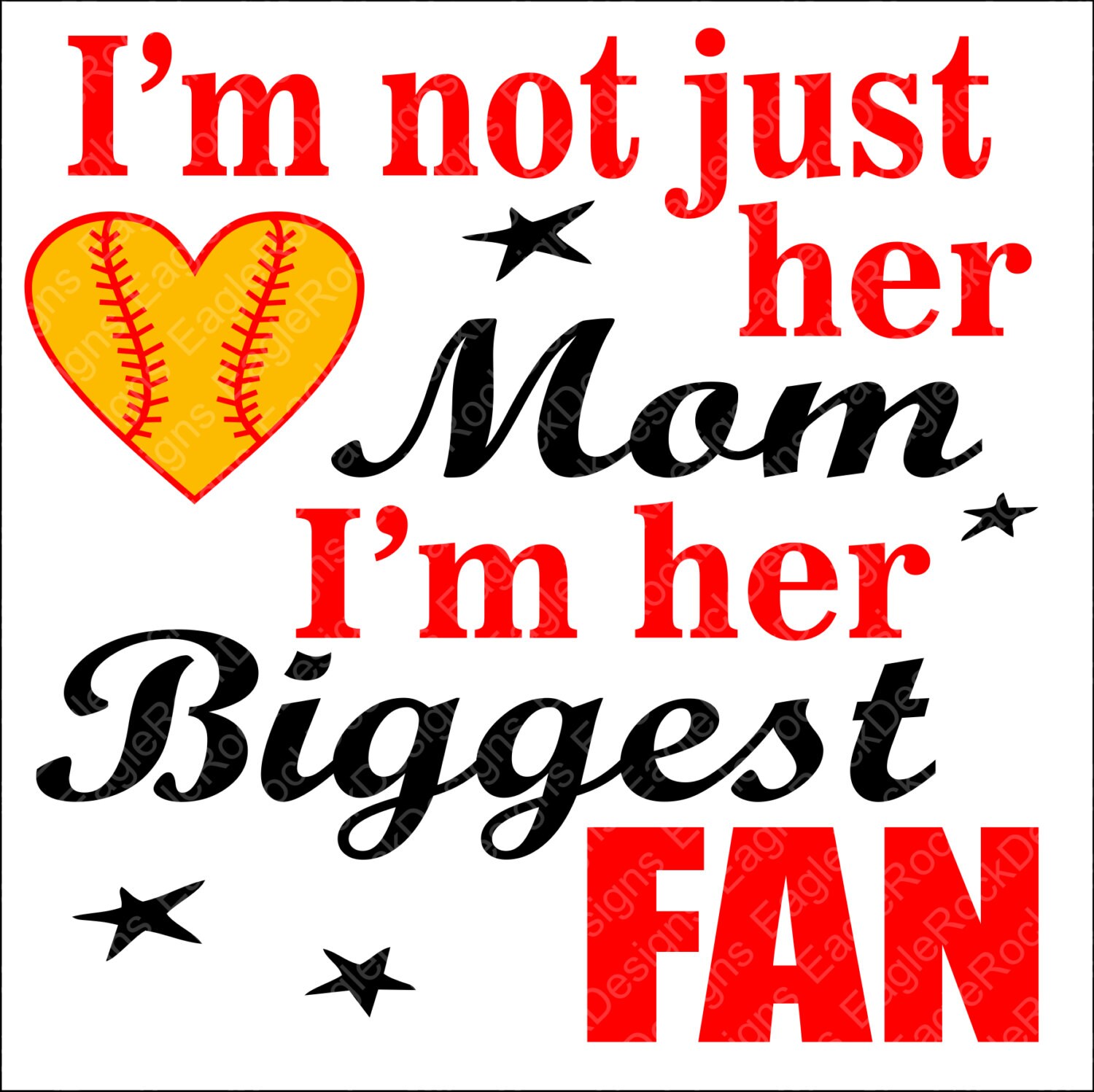 Download Softball Mom Biggest Fan SVG DXF EPS Png Cut File for Cameo | Etsy