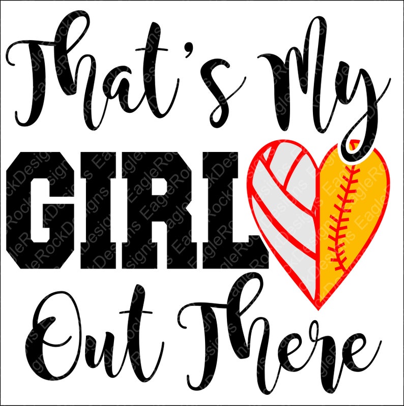 Download Free That S My Girl Out There Softball Svg Dxf Eps Png Cut Etsy SVG Cut Files