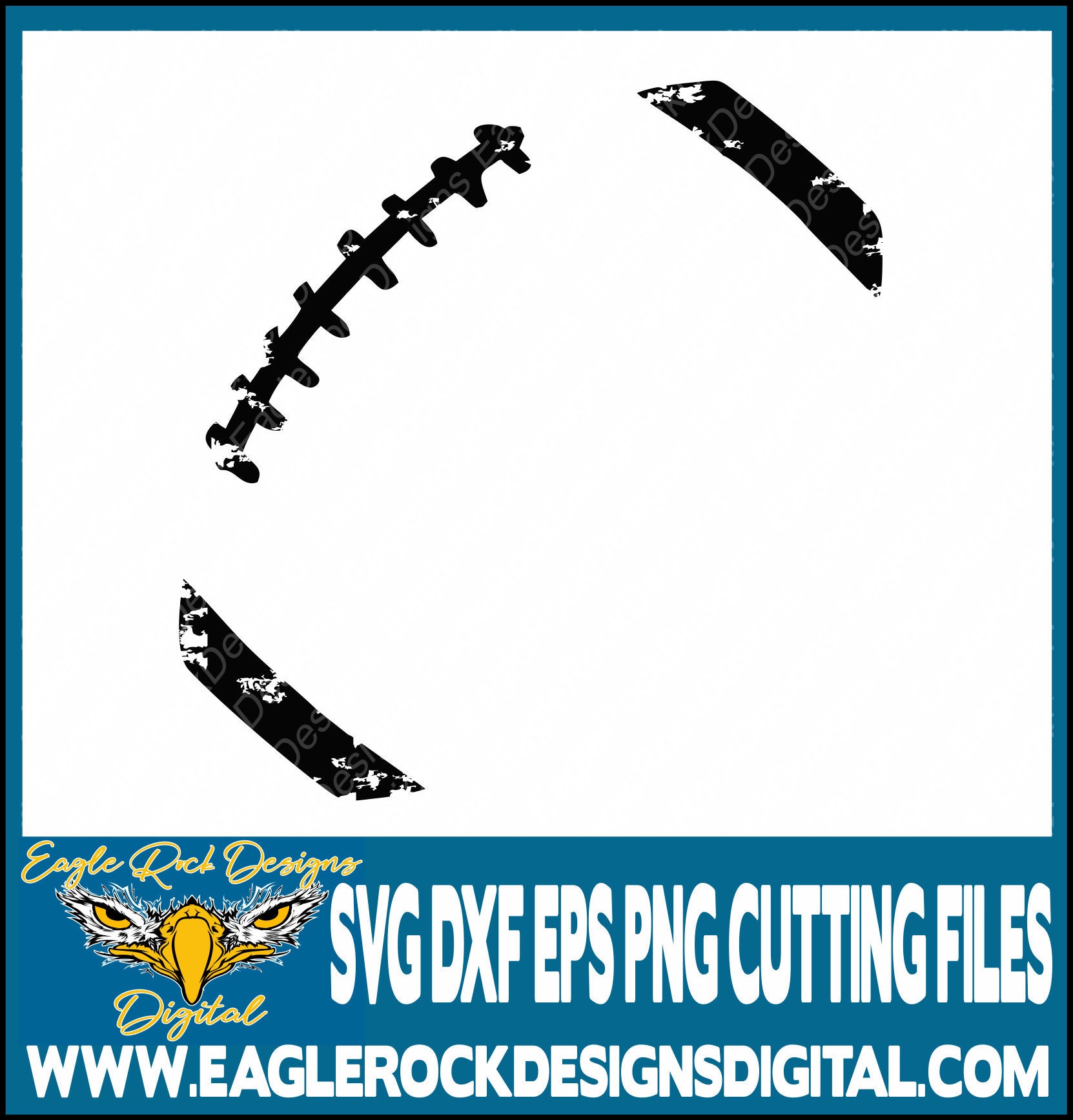 Distressed Football Outline Svg