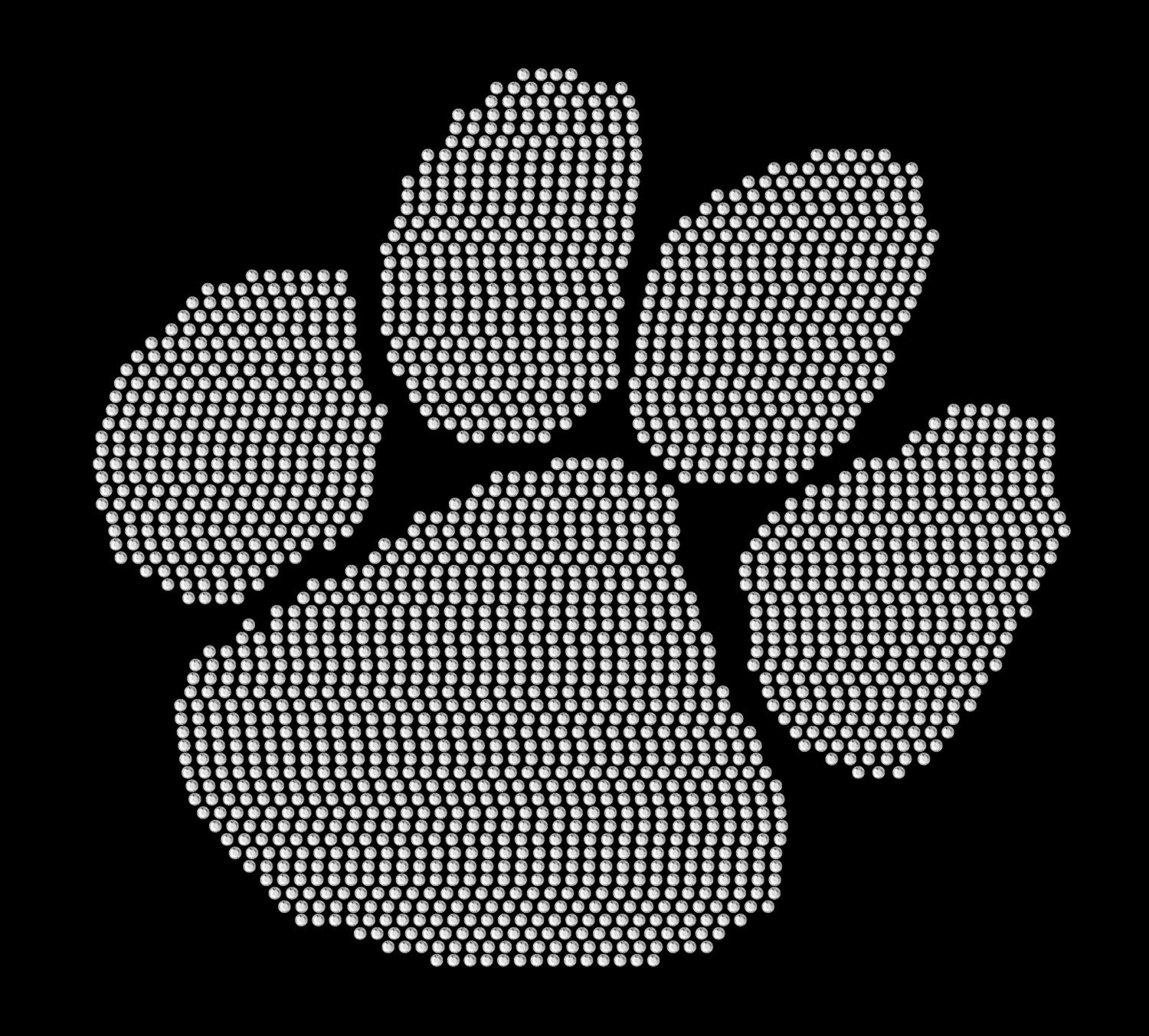 Download Tiger Paw Rhinestone SVG DXF EPS Digital Cut File Cameo | Etsy