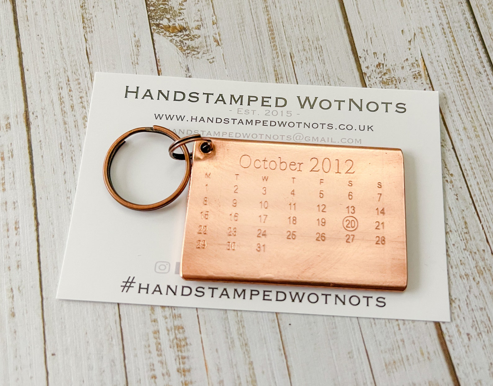 Copper Key Ring From Recycled Copper Pipe Calendar 7th Etsy