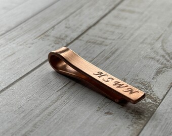 Copper Tie Clip 6cm Standard Size in Length FREE Personalisation 7th Anniversary Wedding Gift for Groom, Groomsmen, Ushers and Best Man