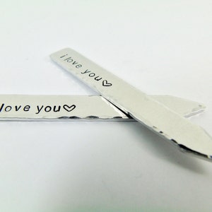 Collar Stays  Collar Stiffners Shirt Accessory Groom Gift Best Man Ushers Wedding Gifts Engraved Personalised  Custom  Valentines gift