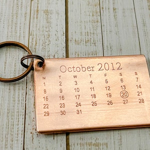 Copper Key Ring from Recycled Copper Pipe Calendar 7th Anniversary Gift 22 Years Birthday Key Chain Upcycled Rustic For Him For Her Wedding image 7