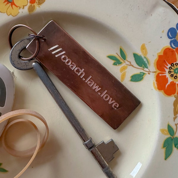 what3words Recycled Copper Pipe Key Ring For Him For Her Special Date Anniversary Gift Birthday First Date Co Ordinates Christmas