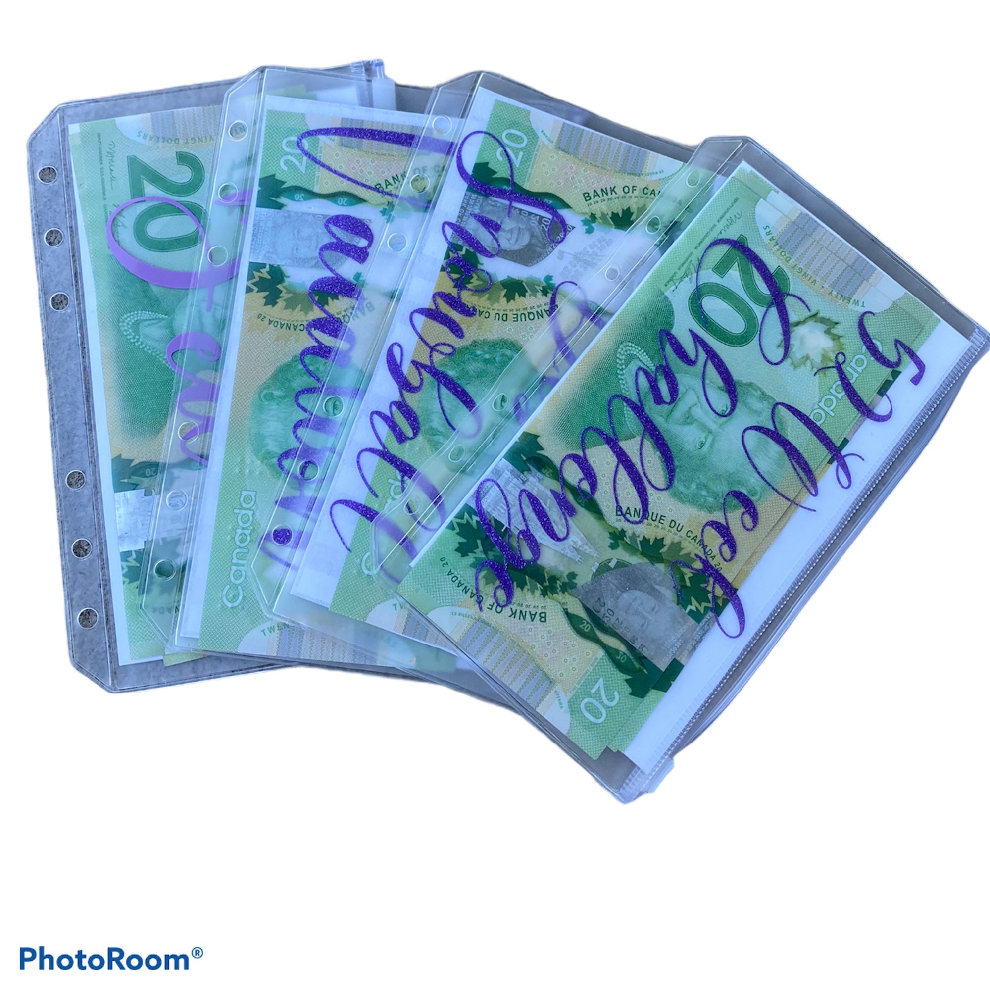 Cash envelope with decal- Zipper cash envelopes - A6 planner- Cash En…