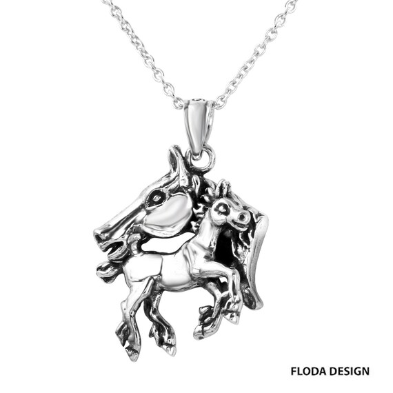mother and child horse necklace