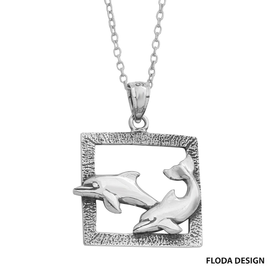 Bague En Argent Massif Avec Duo De Dauphins - Taille 51 - Occasion