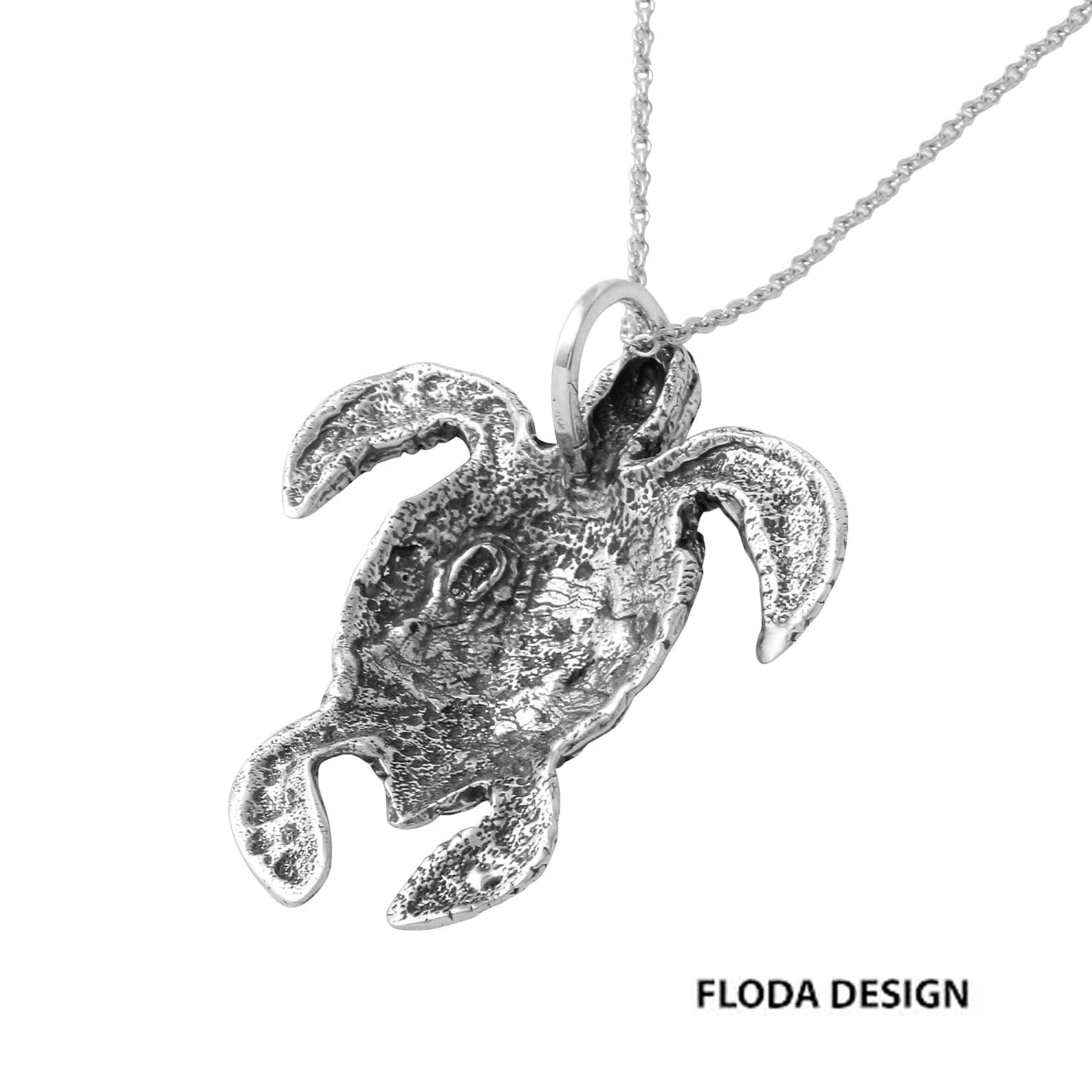 Sea Turtle Necklace in Sterling Silver Turtle Love Jewelry Etsy