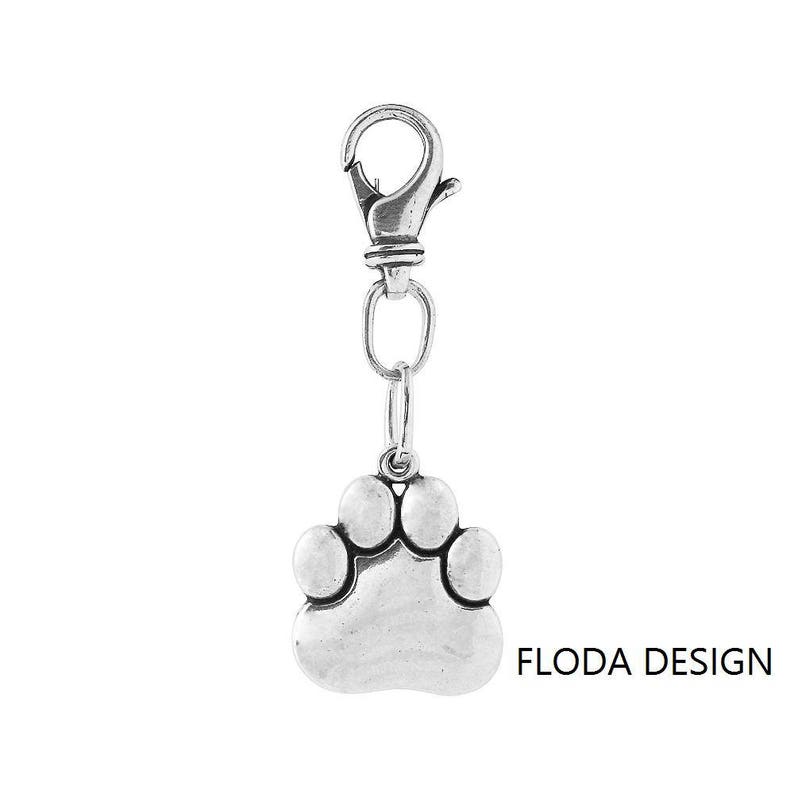 Dog Paw Key Chain in Sterling Silver Dog Jewelrydog Paw Etsy