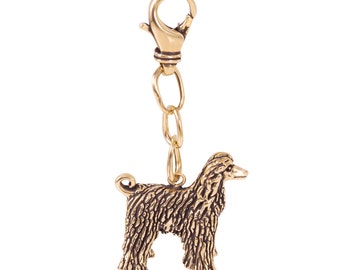 AFGHAN HOUND 3D Dog Key Chain in Bronze, Animal Jewelry, Dog Jewelry, Afghan Hound Jewelry  FD-25-6.