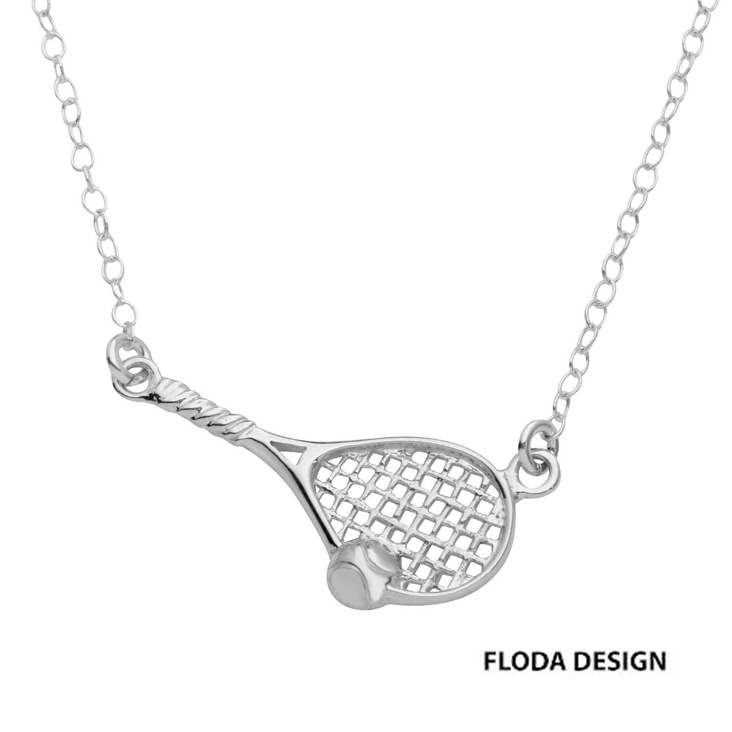 Diamond tennis shop racket necklace