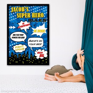 Fiesta de superhéroes, imprimibles para fiestas de superhéroes, decoraciones para fiestas de superhéroes, reglas de superhéroes, reglas de superhéroes, arte mural de superhéroes, superhéroes