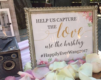 Custom Wedding Signs, Wedding Signs, Wedding Hashtag Sign, Hashtag Signs, Custom Hashtag Sign, Custom Hashtag, Capture The Love, Hashtag