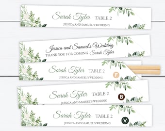 Place Card, Escort Card, Personalized Chopstick Sleeve Holder Place Card, Chopstick Sleeve Escort Card, Personalized Chopstick Sleeve