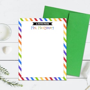 Geschenke für Lehrer, personalisierte Briefpapierkarten, personalisierte Lehrernotizen, Lehrerstationär personalisiert, Lehrerwertschätzung, Geschenk
