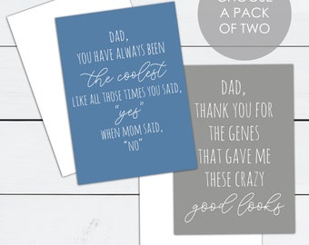 Fathers Day Card, Dad Card, Funny Dad Card, Funny Fathers Day, Fathers Day Gift, Dad Birthday, Dad Joke, Coolest Dad Ever,  Thank You Dad