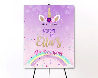 Unicorn Party Sign, Unicorn Party Printables, Unicorn Party, Unicorn Welcome Sign, Unicorn Sign, Unicorn Party Decorations, Rainbow Unicorn