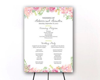 Wedding Ceremony Program, Wedding Program, Wedding Ceremony, Wedding Program Printable, Wedding Ceremony Sign, Wedding Program Template