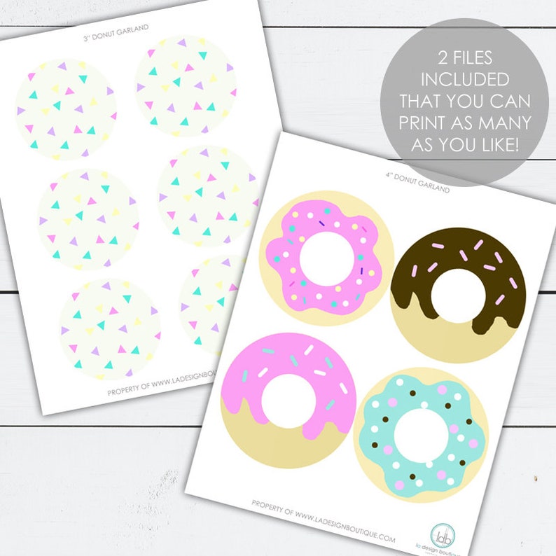 Donut Garland Donut Banner Doughnut Garland Garland Banner | Etsy
