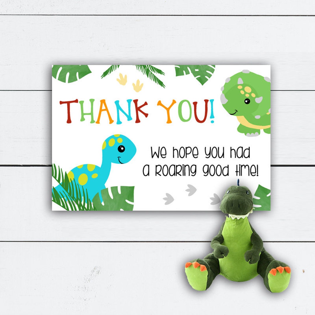 Dinosaur Thank You, Dinosaur Thank You Cards, Dinosaur Thank You Notes, Dinosaur Birthday