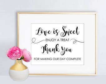 Love is Sweet Sign, Love is Sweet Take a Treat, Love is Sweet Printable, Love is Sweet Take a Treat Sign, Dessert Table Sign, Wedding Sign