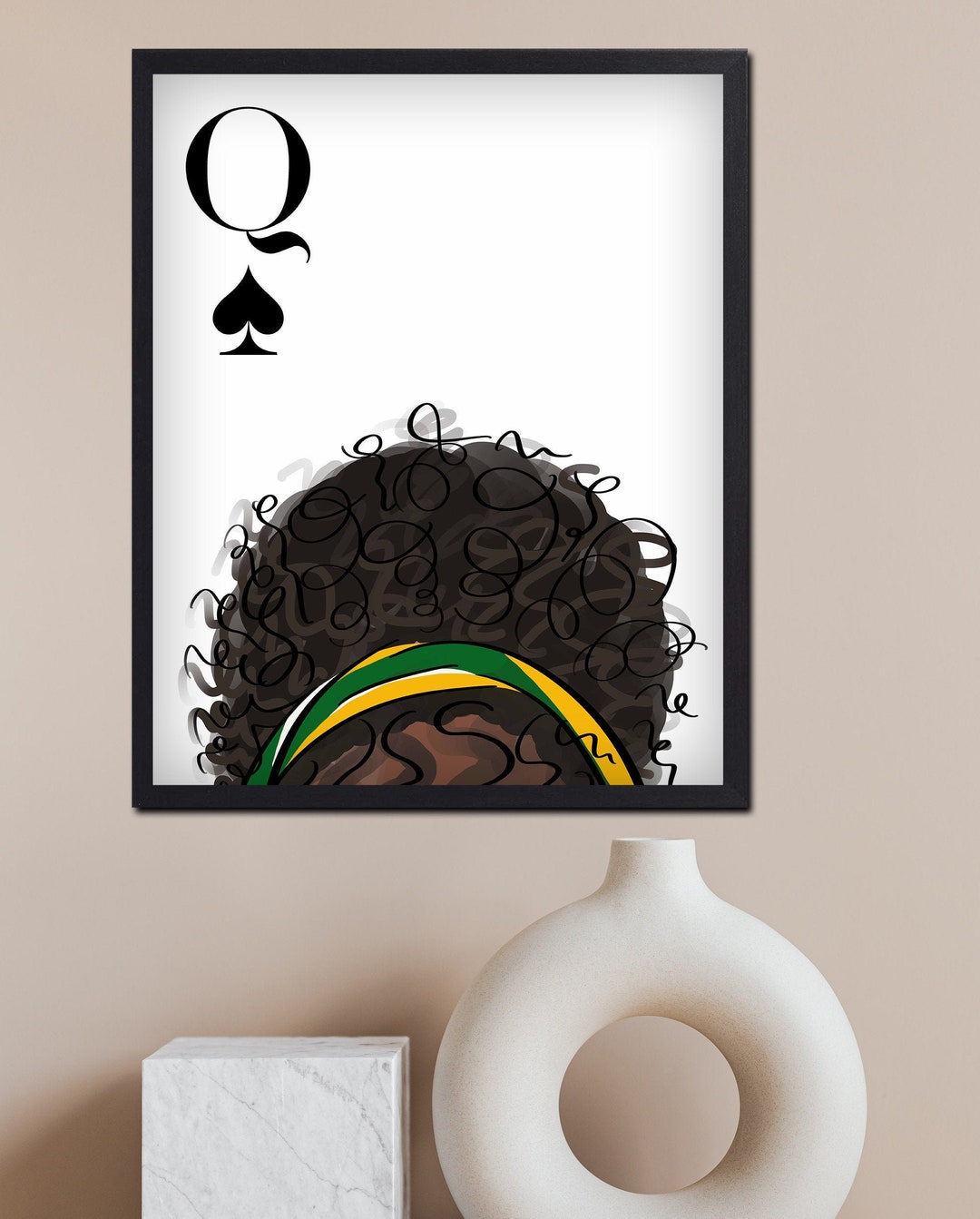 Black Queen Art Black Queen Wall Art Black Queen Poster Etsy