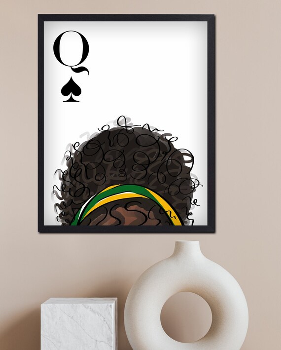 Black Queen Art, Black Queen Wall Art, Black Queen Poster, African